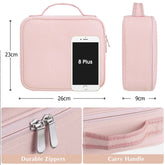 Professional  Makeup bag with Adjustable Dividers Pink